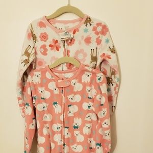 Carters fleece footed pajamas 3t
